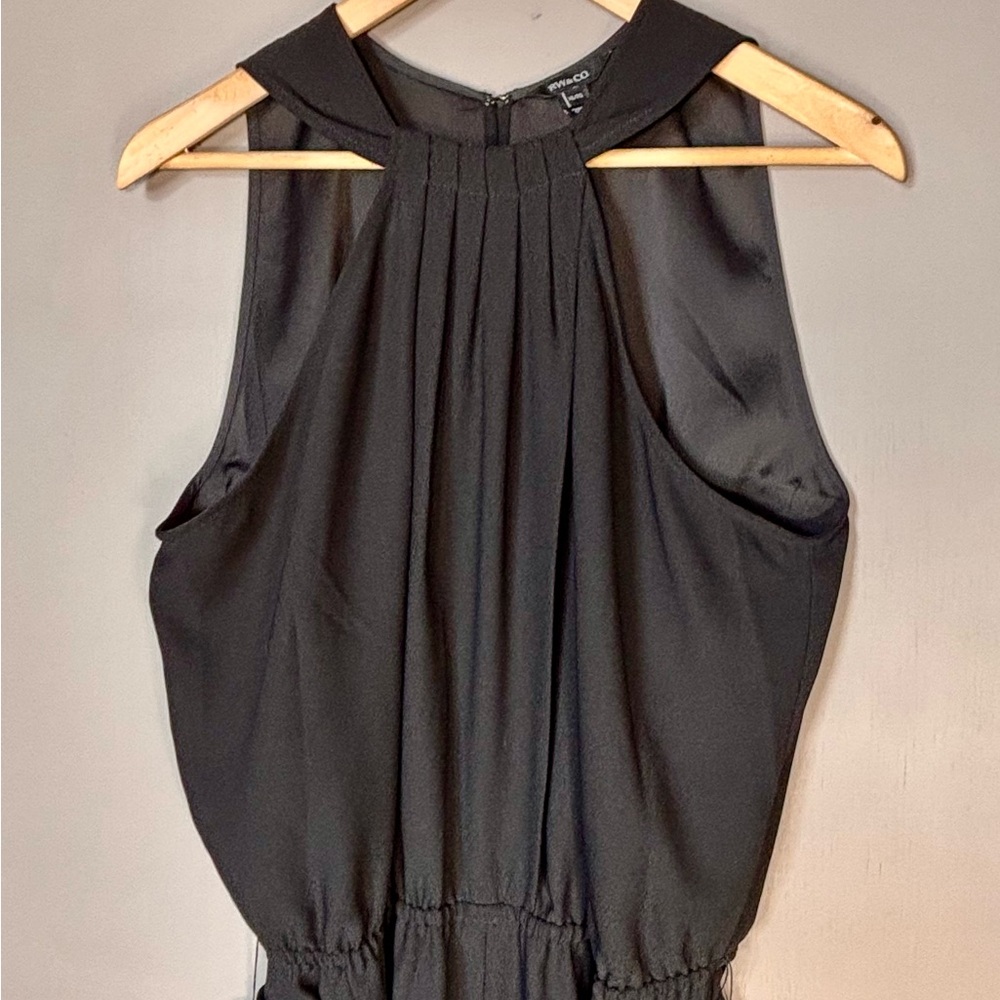 RW&CO. Black Halter Jumpsuit